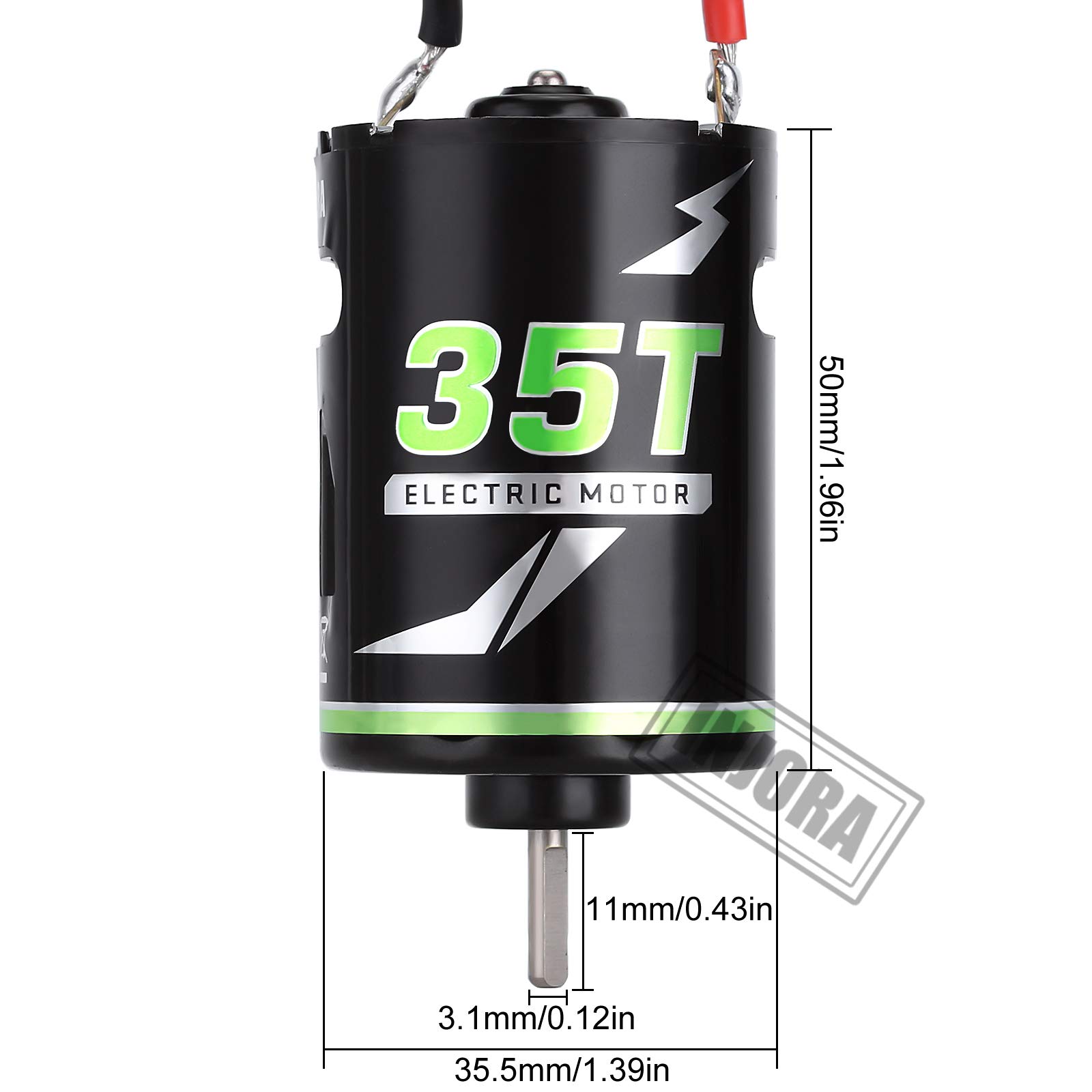 Motore Spazzolato 55T In Metallo Per Auto RC &ndash; 030 Basso Rumore Con Pignone 11T