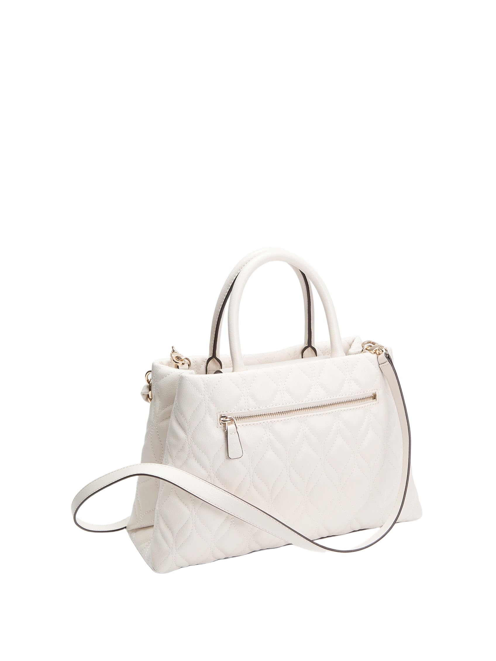GUESS Umhängetasche Handtasche Maxine Girlfriend Satchel Cream White creme