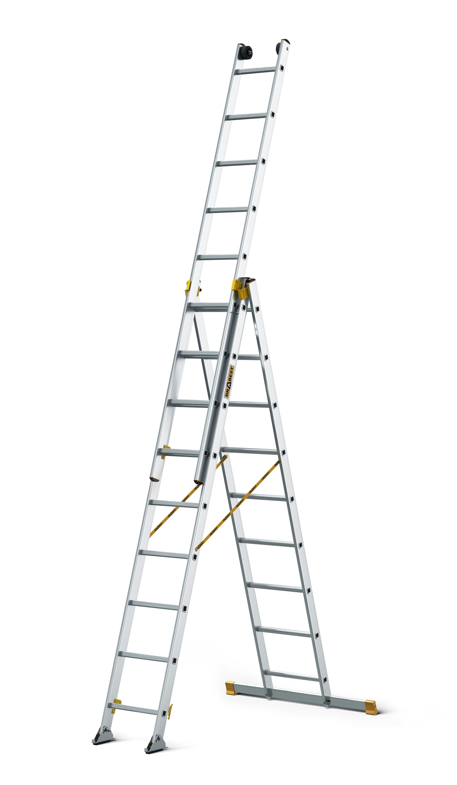 Drabest Max Aluminum 3-Section Ladder3X9 Professional 150 Kg from B&Q