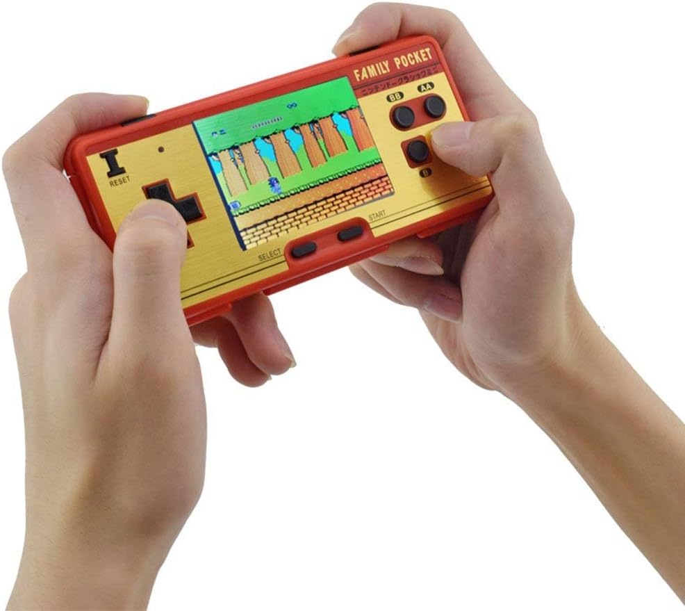 WZNANA Retro Handheld Game Console with FC Controller, Family Pocket Console 3.0 Inch Screen 638 Classic Games ,Can Connect to TV Play-Red