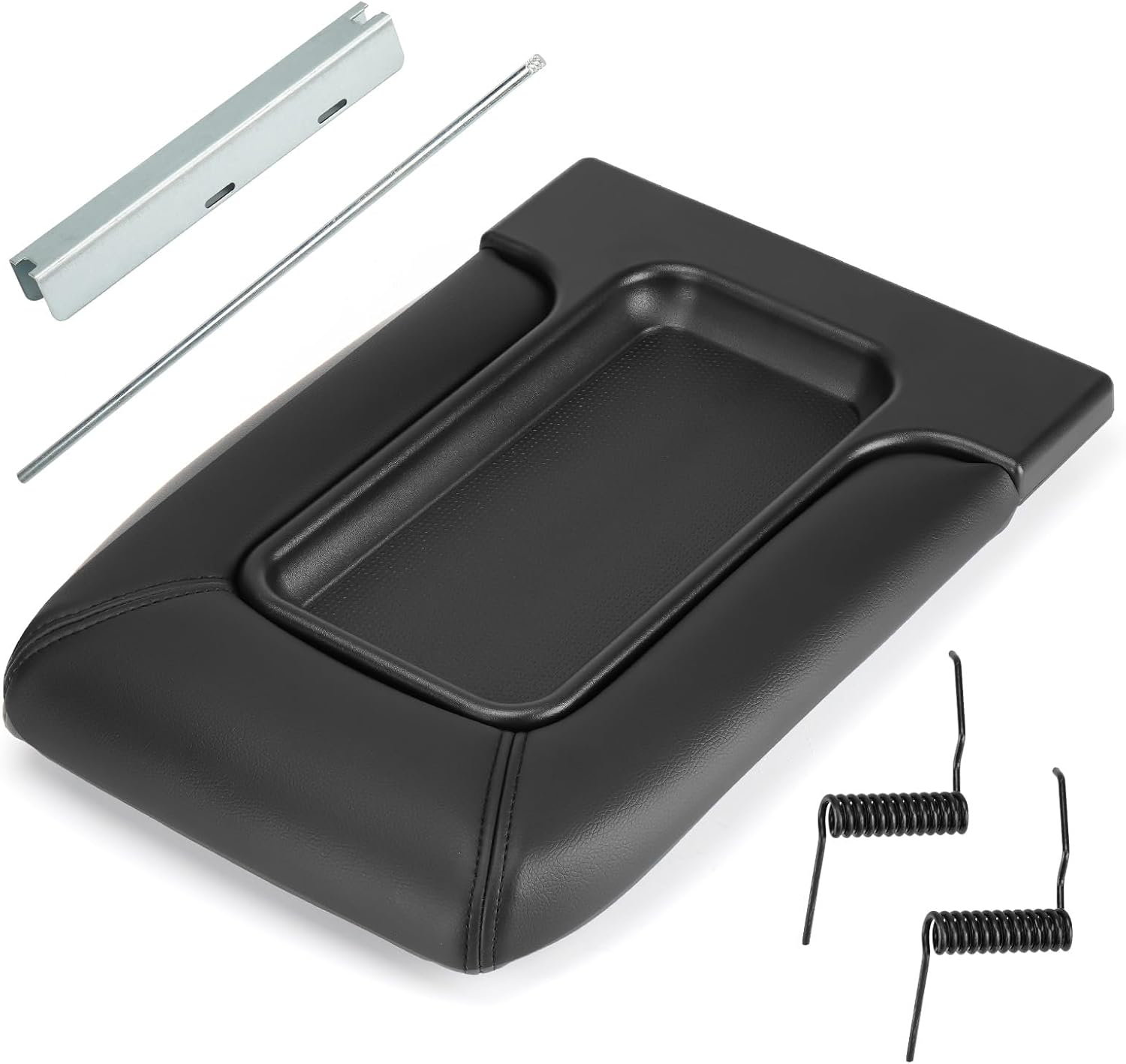 Black Center Console Cover Armrest Lids w/Base for 2001