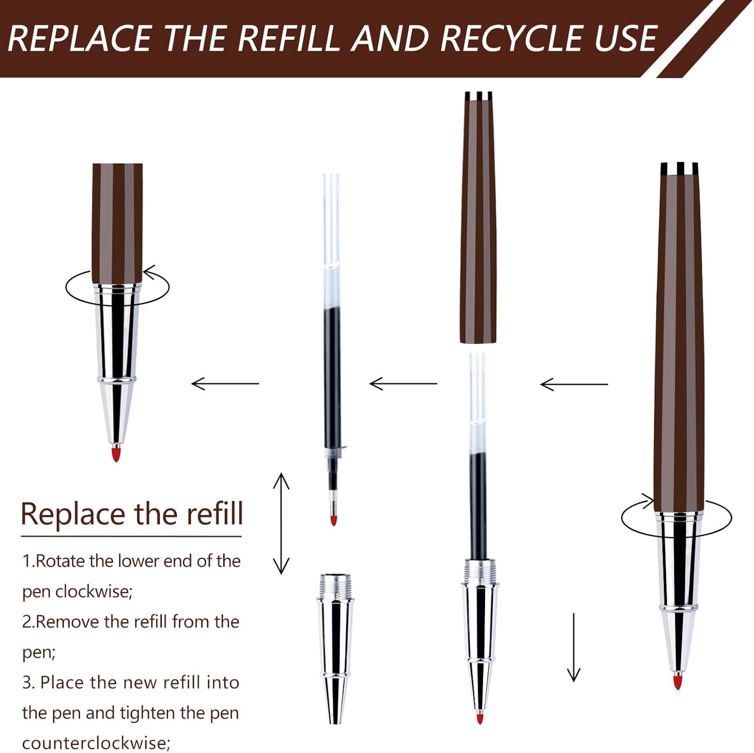 6-pcs Luxury Metal Fine Point Ballpoint...
