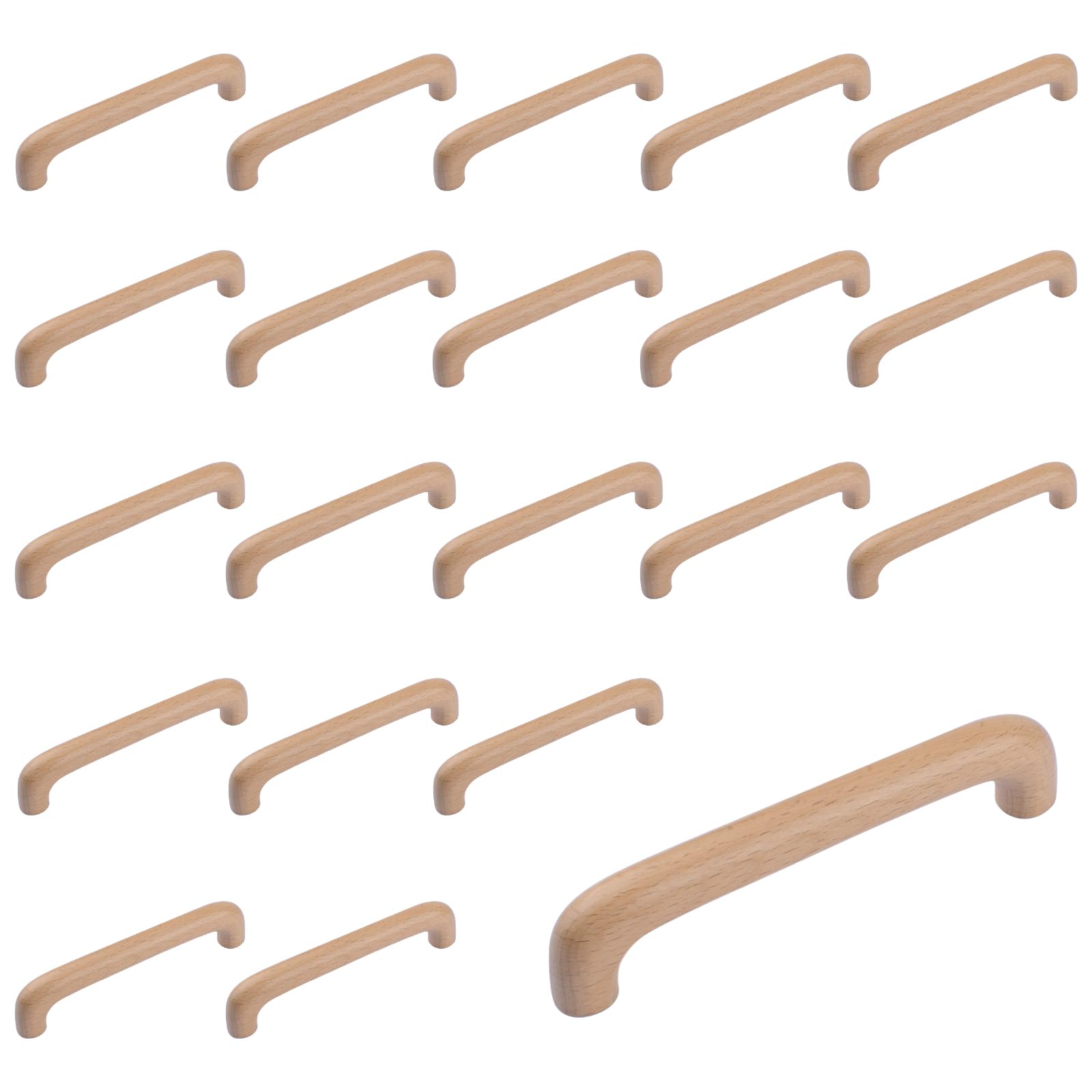 MOROBOR Wood Drawer Pulls Handle, 20 Pcs Vintage Cabinet 5" Hole Spacing Pull Handles Reliable U Shape Closet Hardware Pull for Doors Kitchen Cabinets Dresser Furniture