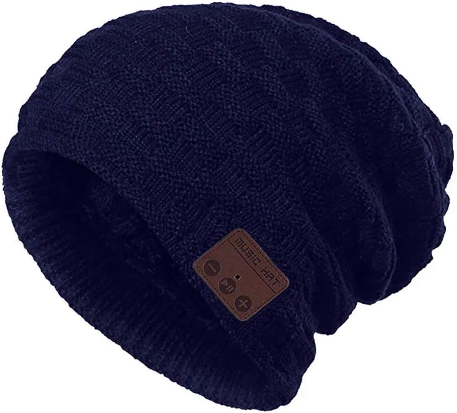 Agkey Wireless Music Hat Beanie with Headphones Smart Beanie Headset Winter Hats Warm Musical Cap 5.0 Headphone with Mic Handsfree for Skiing Skateboarding Jogging for Men Women Boys Girls Blue