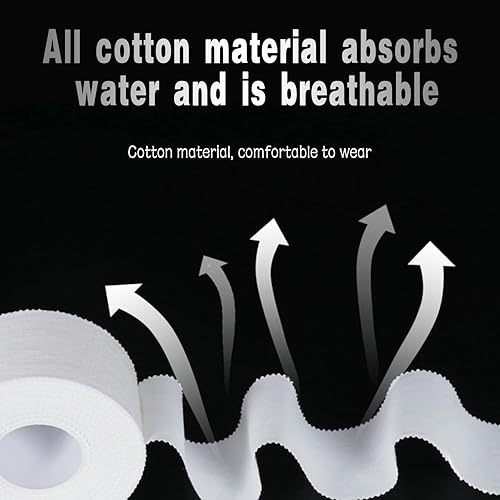 Miniatura 3 de ANAMPION Cinta deportiva blanca muy fuerte, fácil de rasgar, sin residuos pegajosos, para atletas y entrenadores deportivos y envoltura de primeros