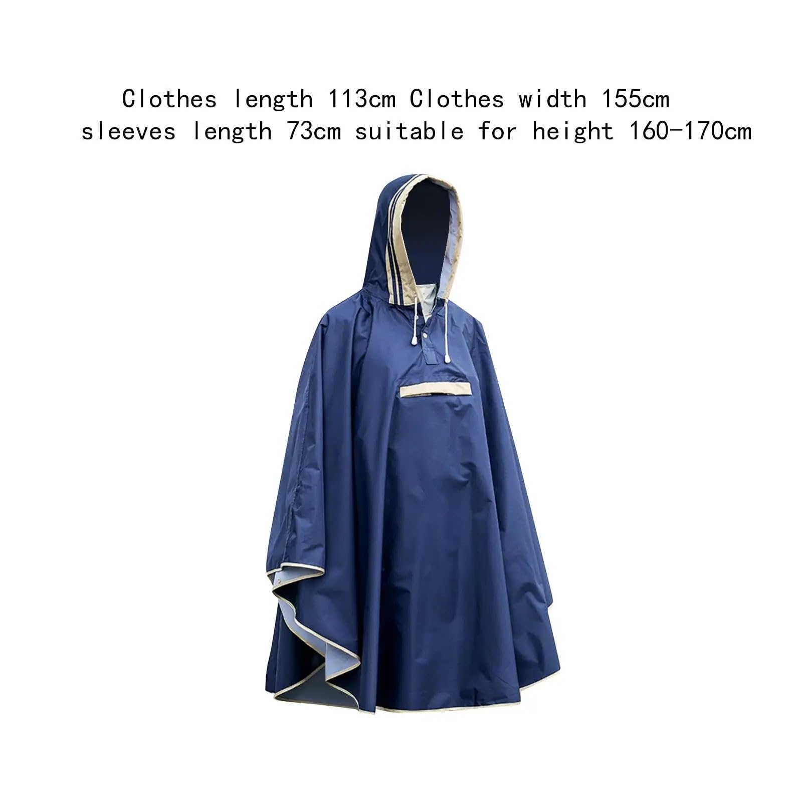 Poncho Antipioggia for Adulti, Giacca Impermeabile con Tasca, Protezione