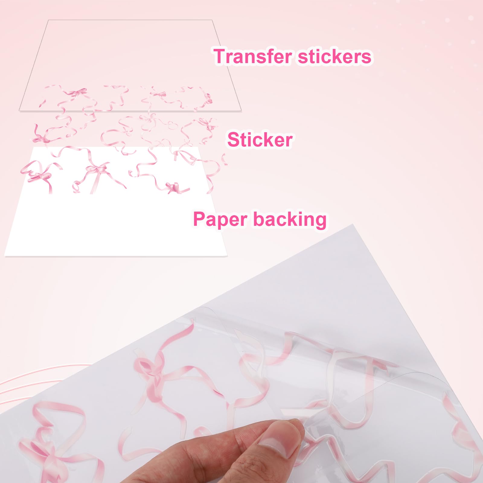 Lyreh 2pcs Bows Stickers for Owala Cute Tumbler Decals Glass Cup Bows Decals Cute Coquette Tumbler Stickers Love Water Bottle Accessories Compatible with Owala 24oz Water Bottles (Pink) - Image 4