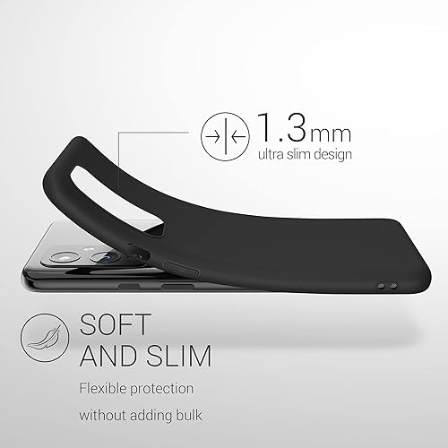 Miniatura 2 de kwmobile Funda compatible con OnePlus 9 (versión EUNA) - Funda protectora de silicona TPU suave y delgada - Negro mate