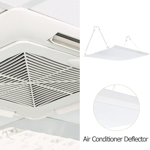 Miniatura 9 de DOITOOL Deflector de aire acondicionado de pegado de perforación, deflector de parabrisas ajustable, deflector de ventilación magnético mejorado de