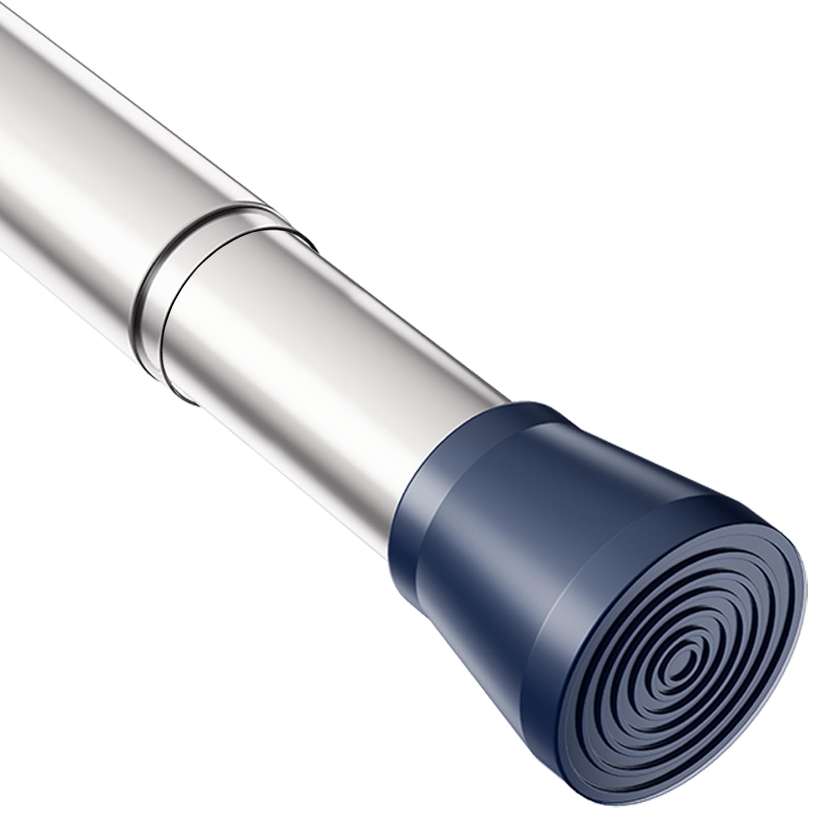 Shower Curtain Pole Tension Rod For Clothes No Drill Curtain Pole Shower Rail Extendable For Windows Shower Wardrobe Silver 85-265Cm Ø32mm