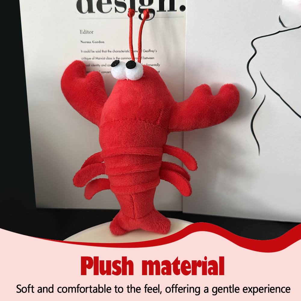 BDKMMS Lobster Stuffed Animal, 16PCS Cute Plush Lobster Crab Toys Soft Animal Hanging Ornaments for Wallet Purse Bag Party Favors - Image 4