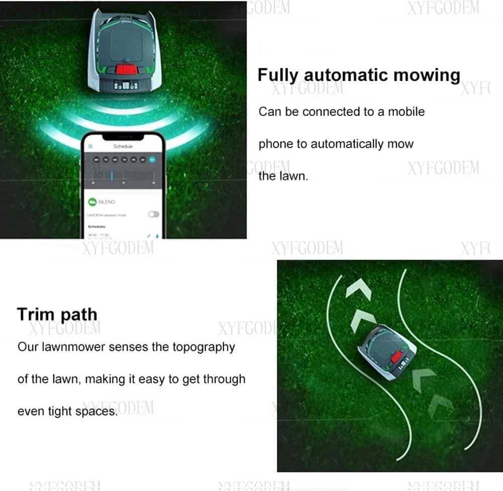 Robot Cortacésped Automático para Jardín Grande hasta 1500 m², Navegación Inteligente por Satélite, Maneja Pendiente del 25%, Ultra Silencioso 60 dB, Impermeable, Control App