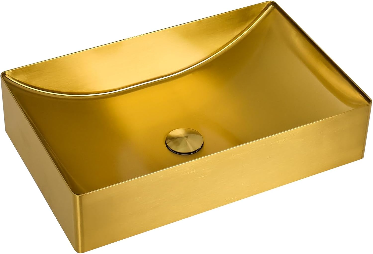 spoonlemon Bathroom Sink, 21.7" x 13.8 "x 5.1" Stainless Steel Vessel