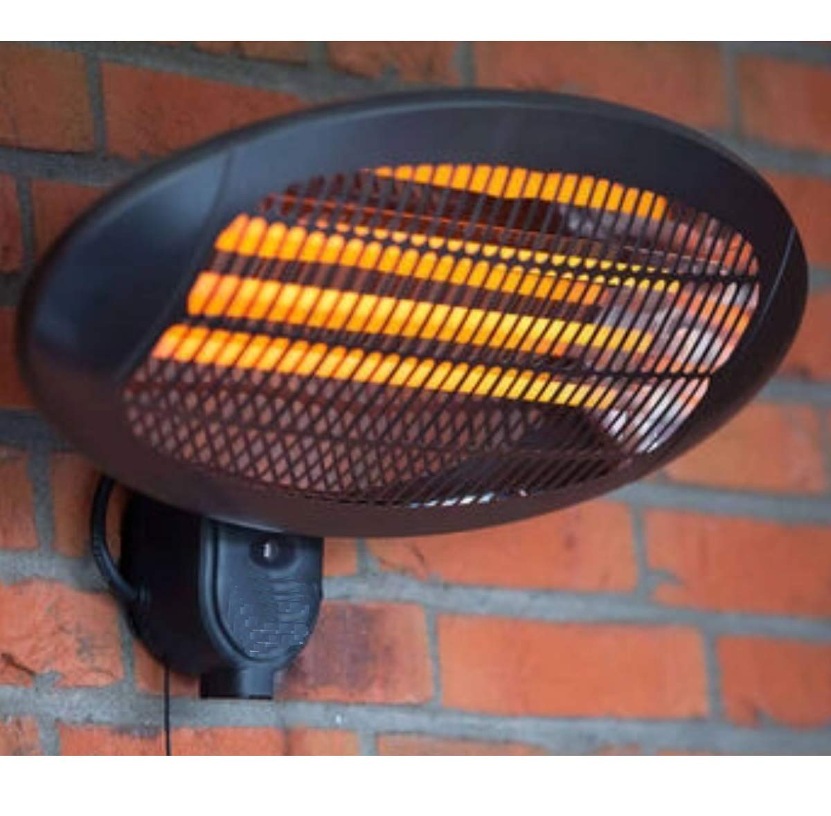 HOME It Stufa da Esterno a Infrarossi da Parete 2000W IP34 Riscaldatore al Quarzo