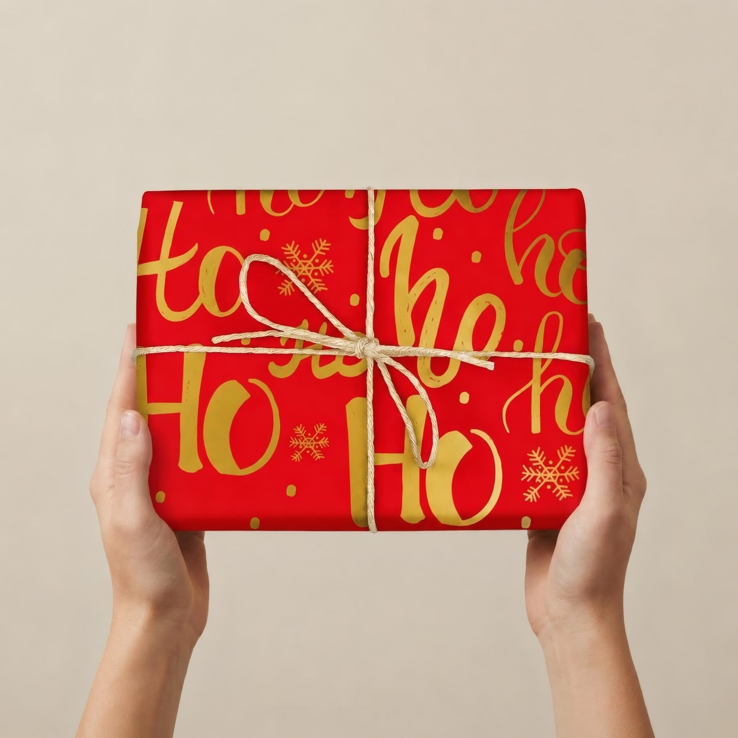 Bobine de papier cadeau, grand rouleau 62 cm x 100 m • LETTRES DE NOËL • Idéal pour : Commerces, Entreprises, Emballage de cadeaux de Noël, Rois Mages
