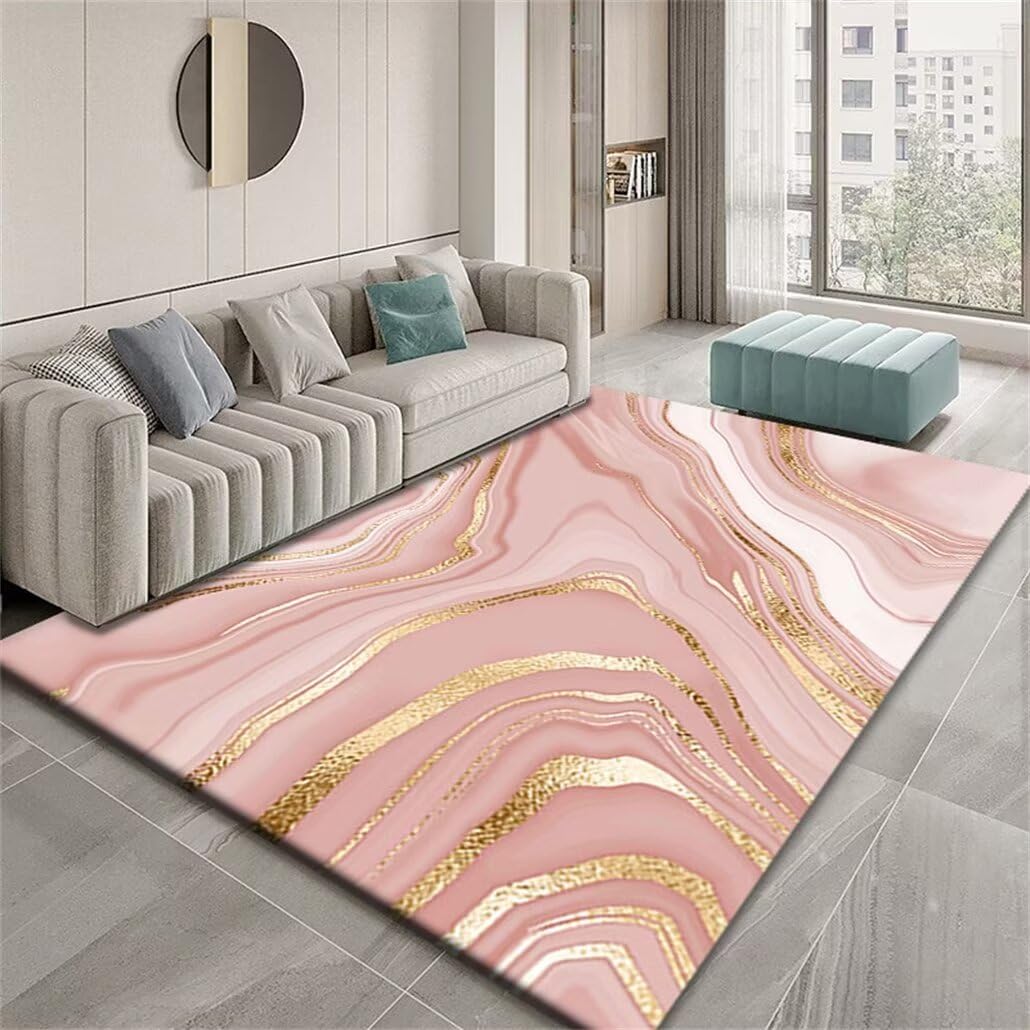 Tapis long couloir rose en 80x150 cm pour décorer le salon et la chambre