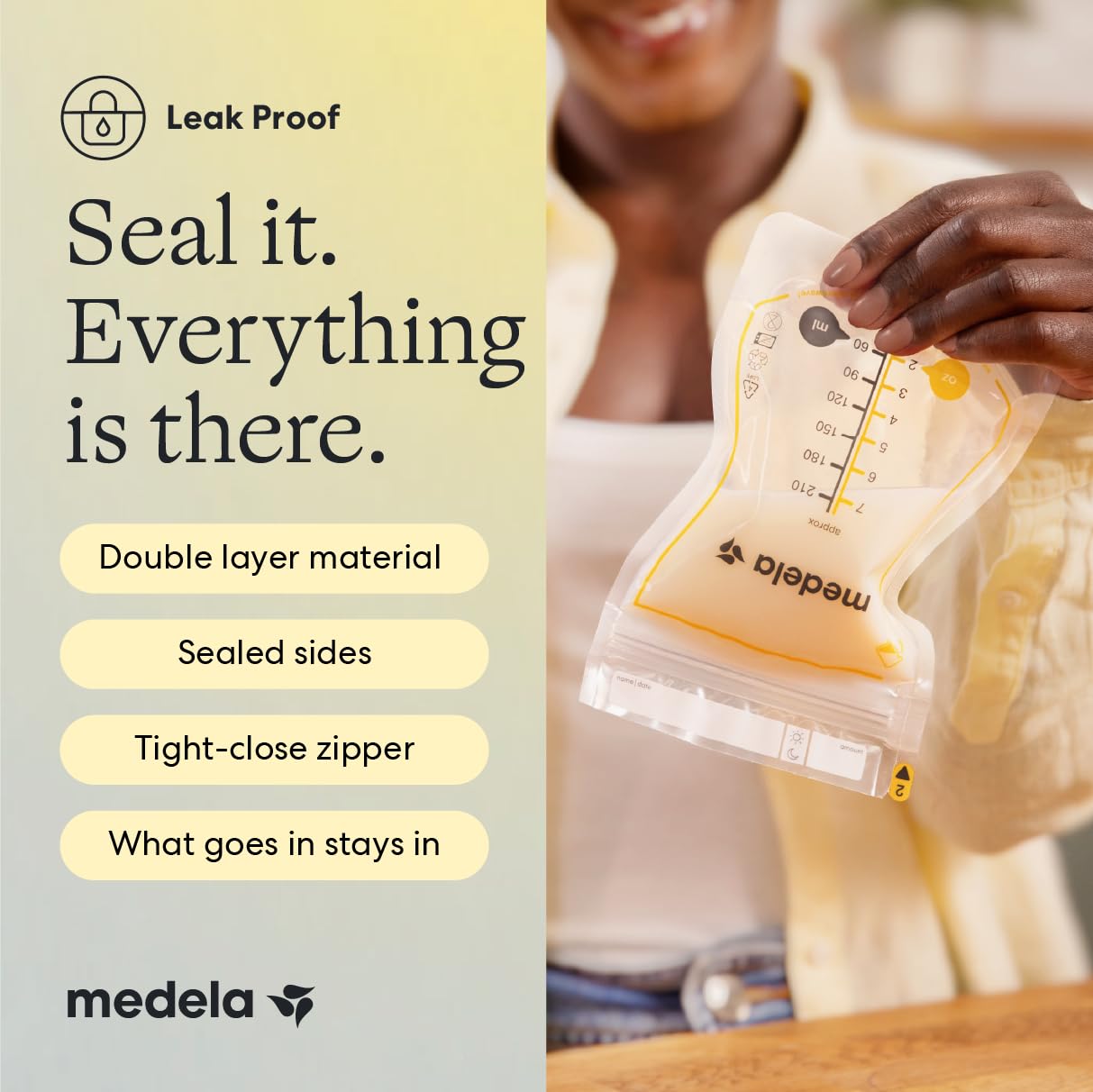 Medela Easy Pour Muttermilch-Aufbewahrungsbeutel, 100 Stück, 210 ml, Einweg, auslaufsicher, schnelles Einfrieren, Muttermilchschutz, recycelbar und BPA-frei