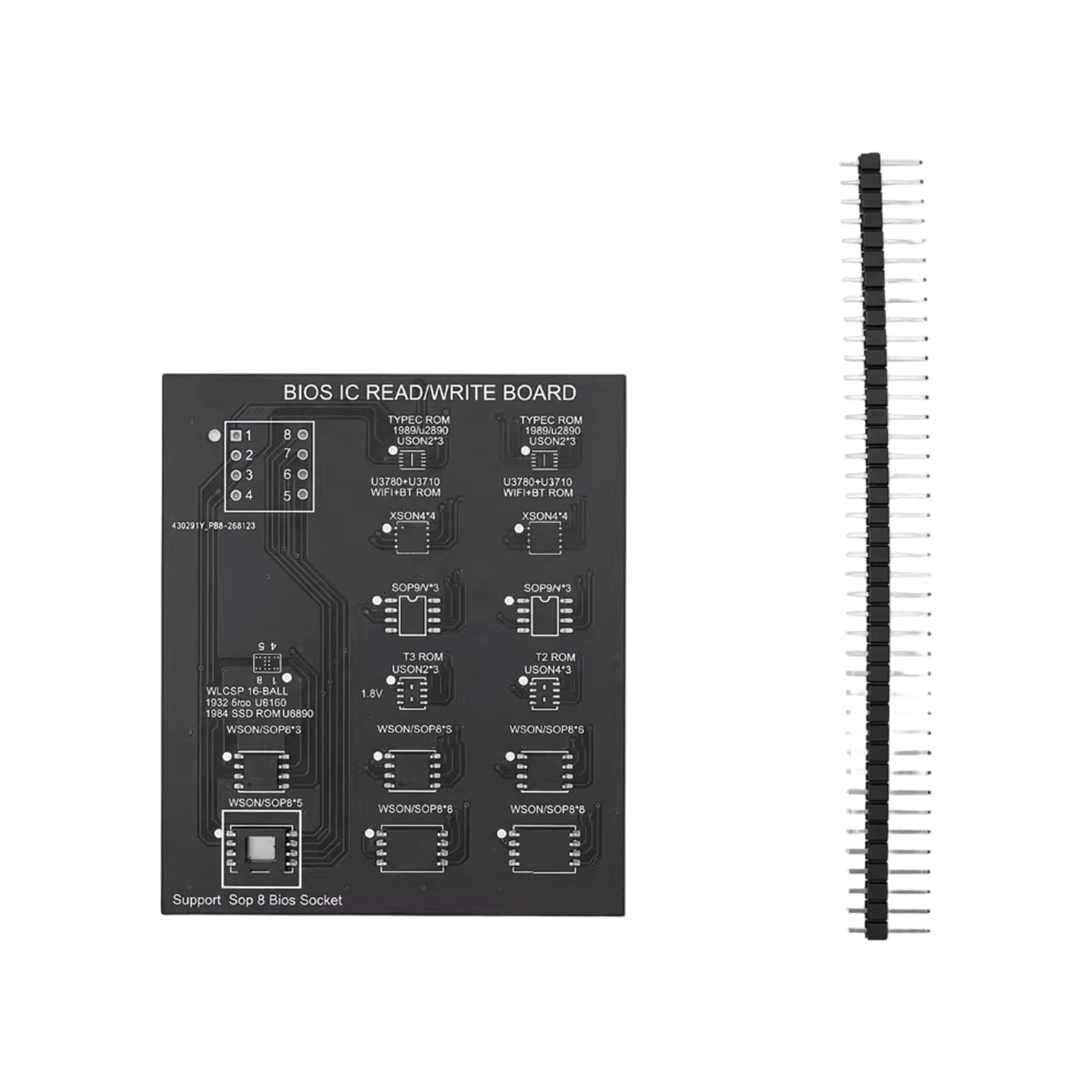 WLCSP Chip Reader Writer Burners Adapter Board with Excellent Heat Resistance and Protections Serials Number Modified