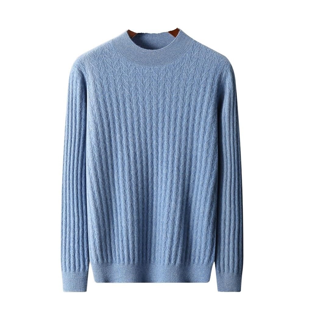 Pull en cachemire demi-col roulé homme grande taille pour ne plus avoir froid
