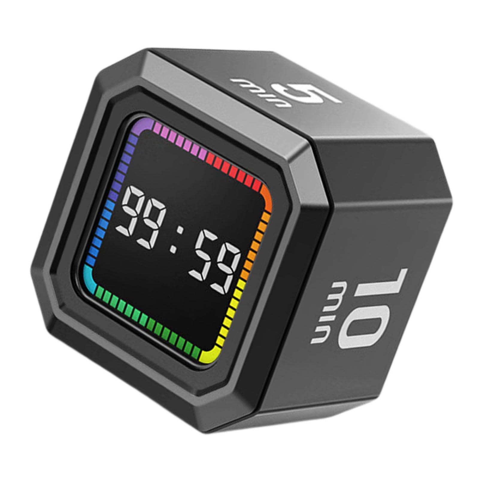Carotoe Black Countdown Clock Timer With Progress Display Adjustable Alarms 99 Minutes Ranging For Productivity And Task Management Digital Timer