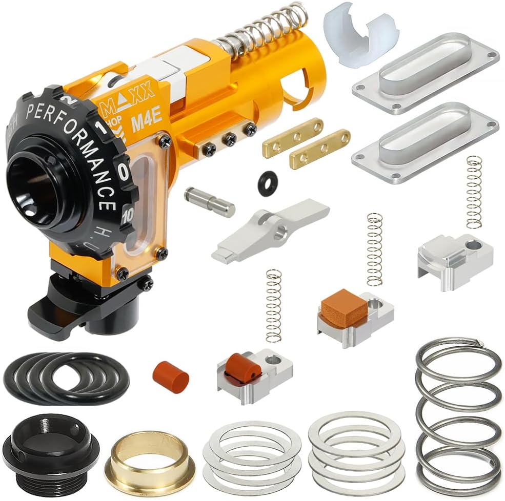 Clover Airsoft-MAXX M4E Hop-Up Chamber for M4, Aluminum, Compatible with Standard AEG Buckings!