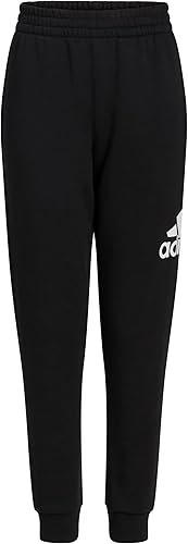 Adidas Joggers de forro polar esencial con cintura elástica para niños