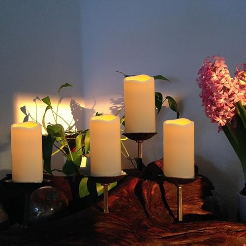 Biyanuo TAT-HL 2Pack Outdoor Plastic Flameless Candles With Remote Control And Timer thumb #2