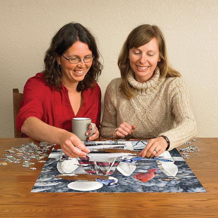Cobble Hill 500 Piece Puzzle - Birds with Skates - Sample Poster Included