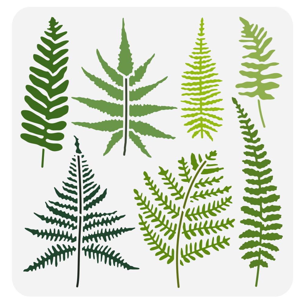 FINGERINSPIRE Farn Schablone Zum Malen 30x30 cm Farnbltter Malschablone  Wiederverwendbar Blattmuster Pflanzenthema Vorlage Zum Malen Auf Wand Holz  Leinwand Stoff Mbel Heimdekoration Heimdekoration : Amazon.de: Baumarkt