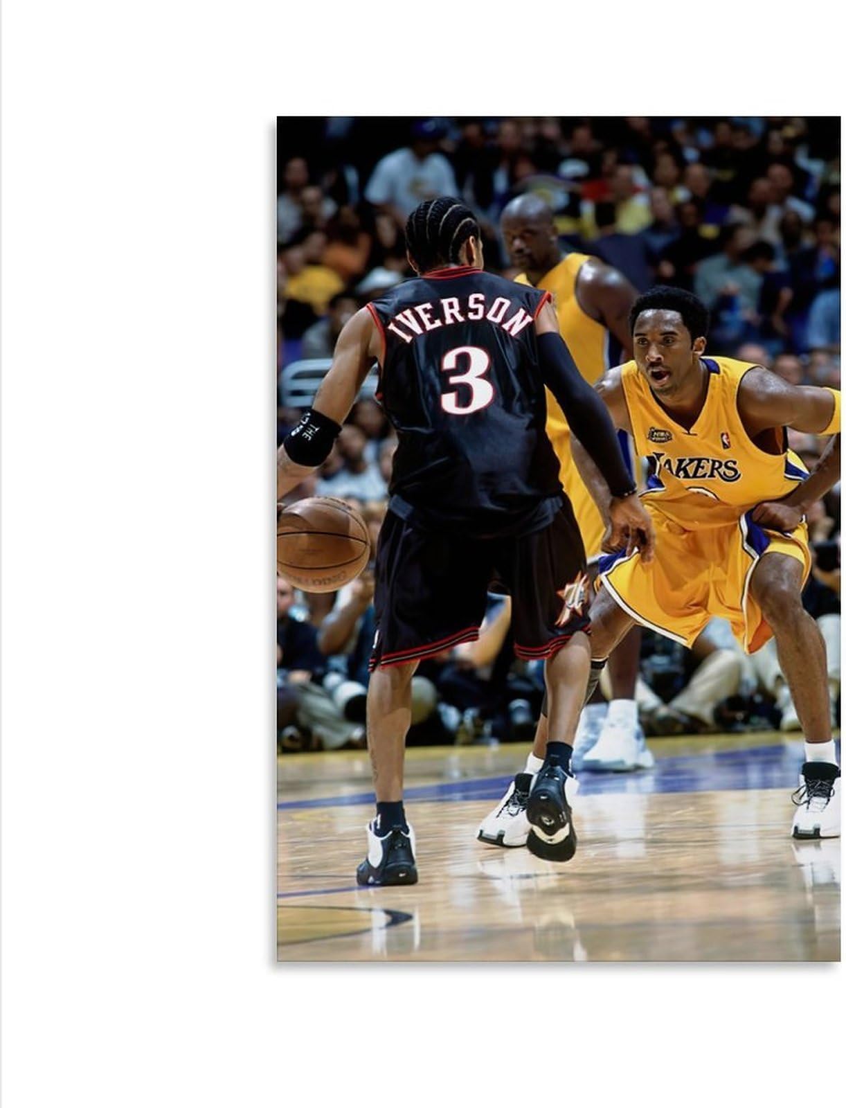FANCHUANG Allen Iverson Poster For Walls Basketball Canvas Wall Art Unframe-style 12x18inch(30x45cm)