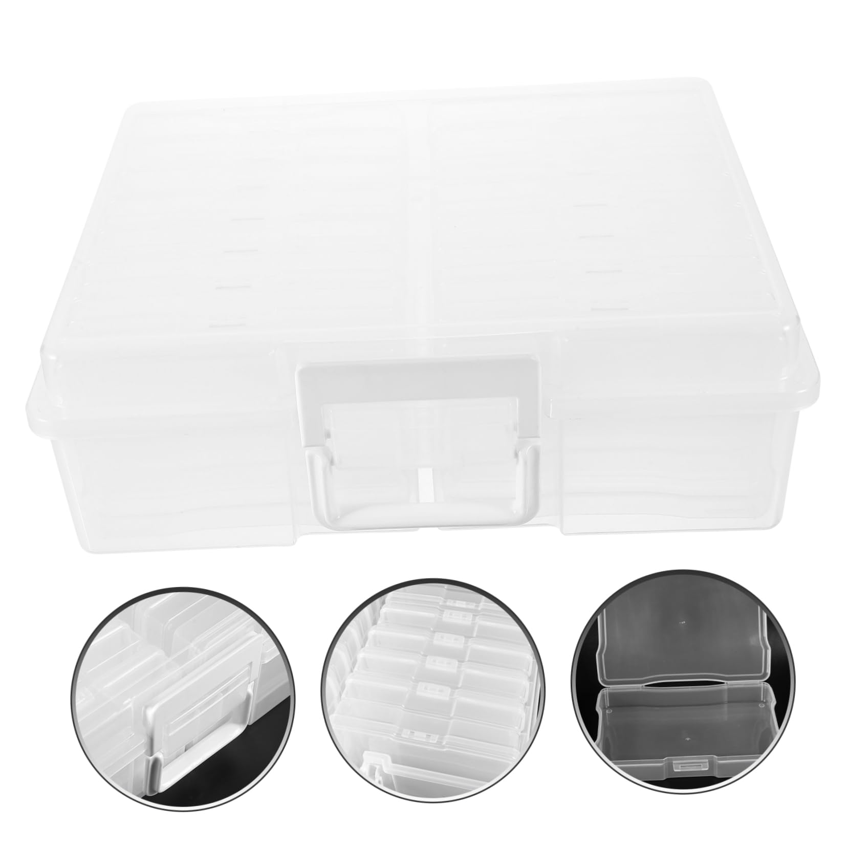 Cabilock Cajas De Almacenamiento De Fotografías De 4 X 6 Pulgadas Con Bordes Lisos Y Redondeados Fáciles De Abrir Llenar Y Cerrar Para Servir Toda La Vida