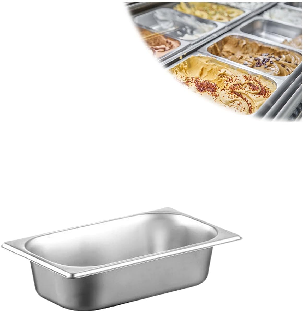 1/1（53 * 32.5cm）,lid,Rectangle Hotel Buffet Pans,Commercial Stackable Steam Table Trays,Stainless Steel Food Chafing Water Pan