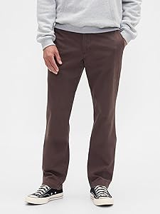 GAP Men's Essential Straight Fit Khaki Chino Pants