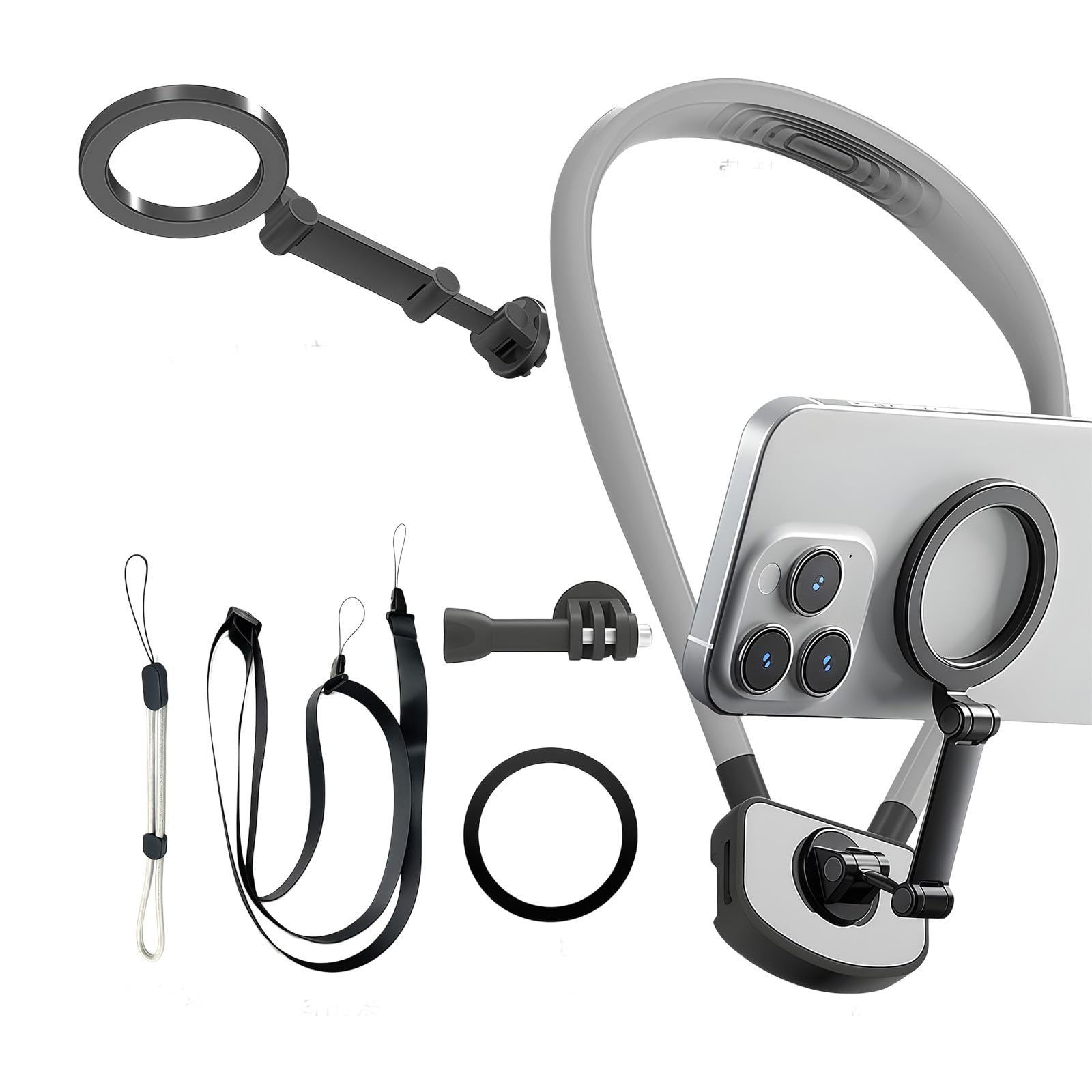 Nacken Telefonhalterung mit stabilem Magnetgriff, ideal für Läufer und Reisende Permanente magnetische Halterung für Outdoor Telefone