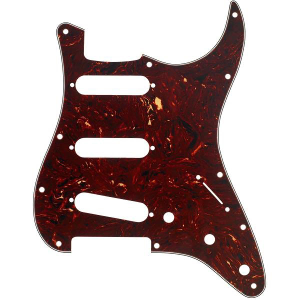 Fender® »MODERN-STYLE STRATOCASTER® S/S/S PICKGUARD - 11-HOLE« Golpeador para Guitarra Eléctrica | 4-capas | Color: Tortoise
