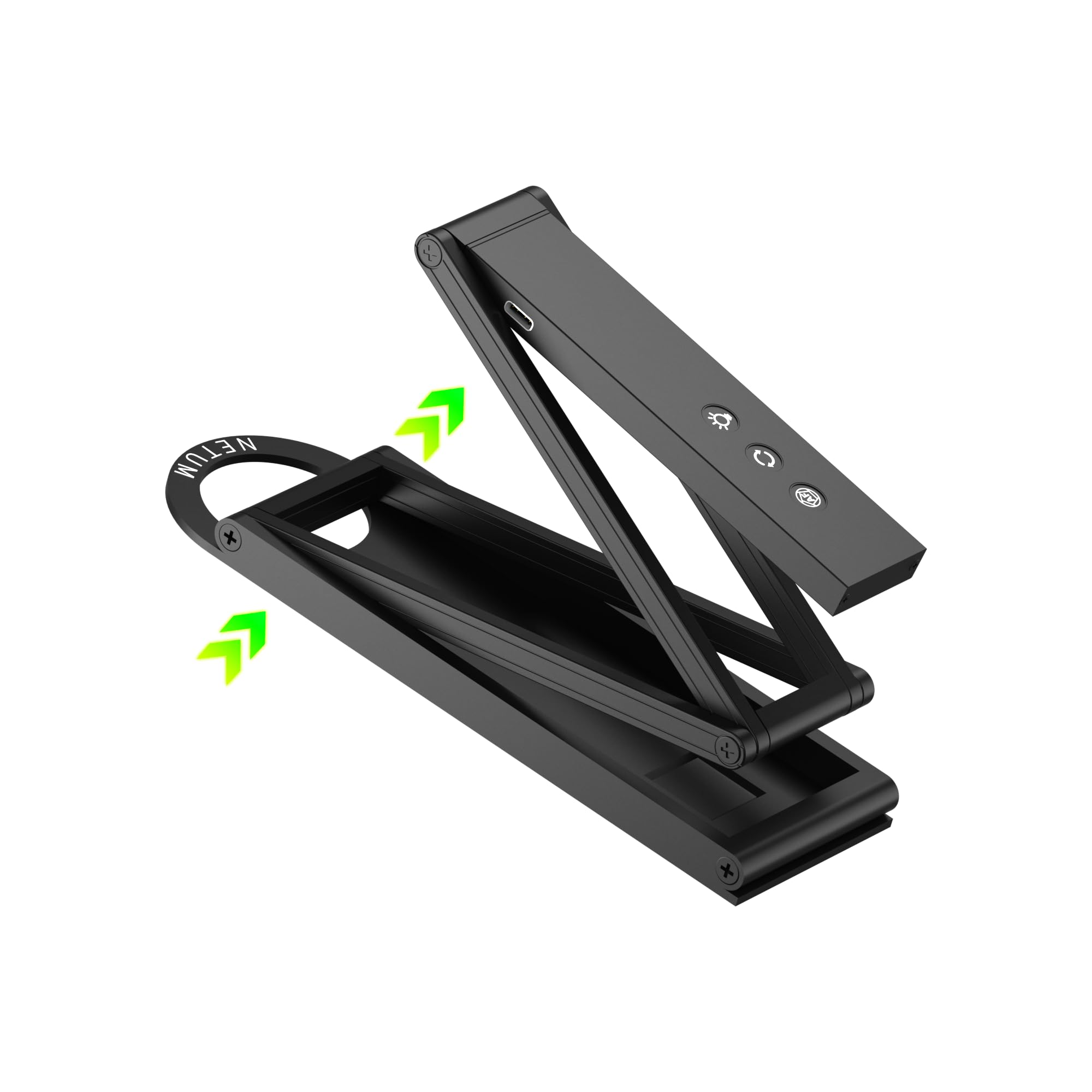 NETUM Cámara de documentos y cámara web 4K con micrófono, visualizador USB, LED táctil de 3 niveles, enfoque automático, invertir imagen plegable para Windows, Mac OS, Linux, enseñanza remota y