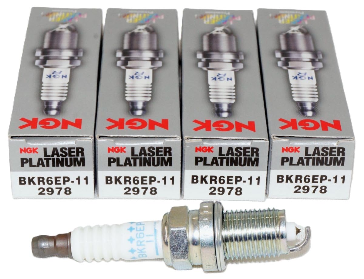 NGK 2978 Laser Platinum Premium Spark Plugs BKR6EP-11 - 4 PCSNEW