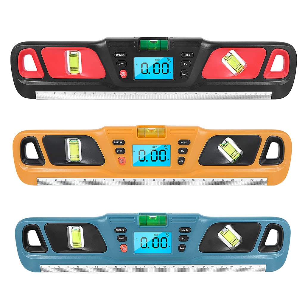 Magnetic Level Shockproof Tor-pedo Level Box Spi-rit Level 180 90 45 Degree Bubble Level Shock Resistant Tor-pedo Level Digital Leveler Tool Digital Level Magnetic