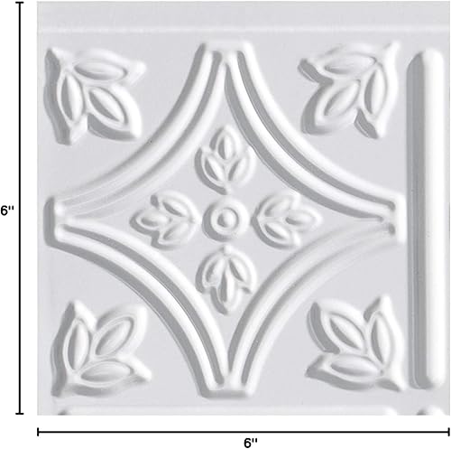 Miniatura 38 de FASÄDE Panel decorativo para salpicaduras de vinilo con estilo tradicional y patrón 1 en ónix cepillado (muestra de 6 x 6 pulgadas)