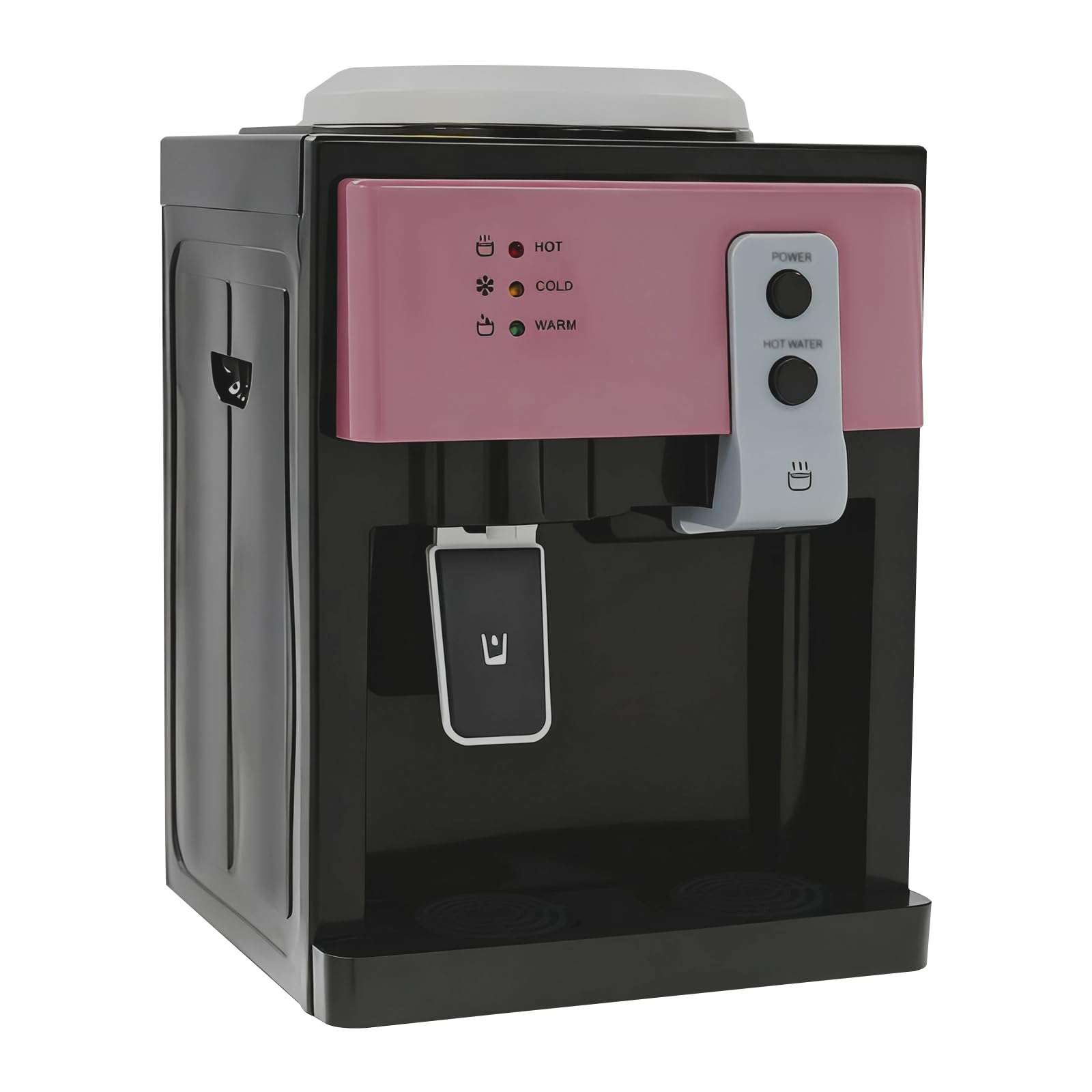 Distributore di acqua da tavolo con funzione di riscaldamento e raffreddamento, dispenser di acqua compatto da 4,5 l, per ufficio e casa, serbatoio in acciaio inox, raffredda a 8 °C, riscalda a 95 °C