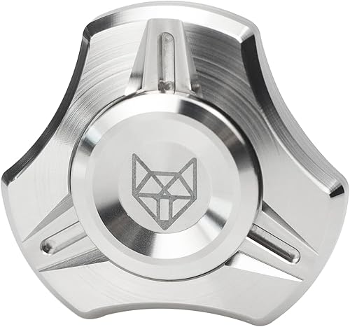 FREELOVE 4rd Fox - Juguetes giratorios de triple metal para adultos, todo de acero inoxidable de 1.43 pulgadas, rodamiento silencioso de alta