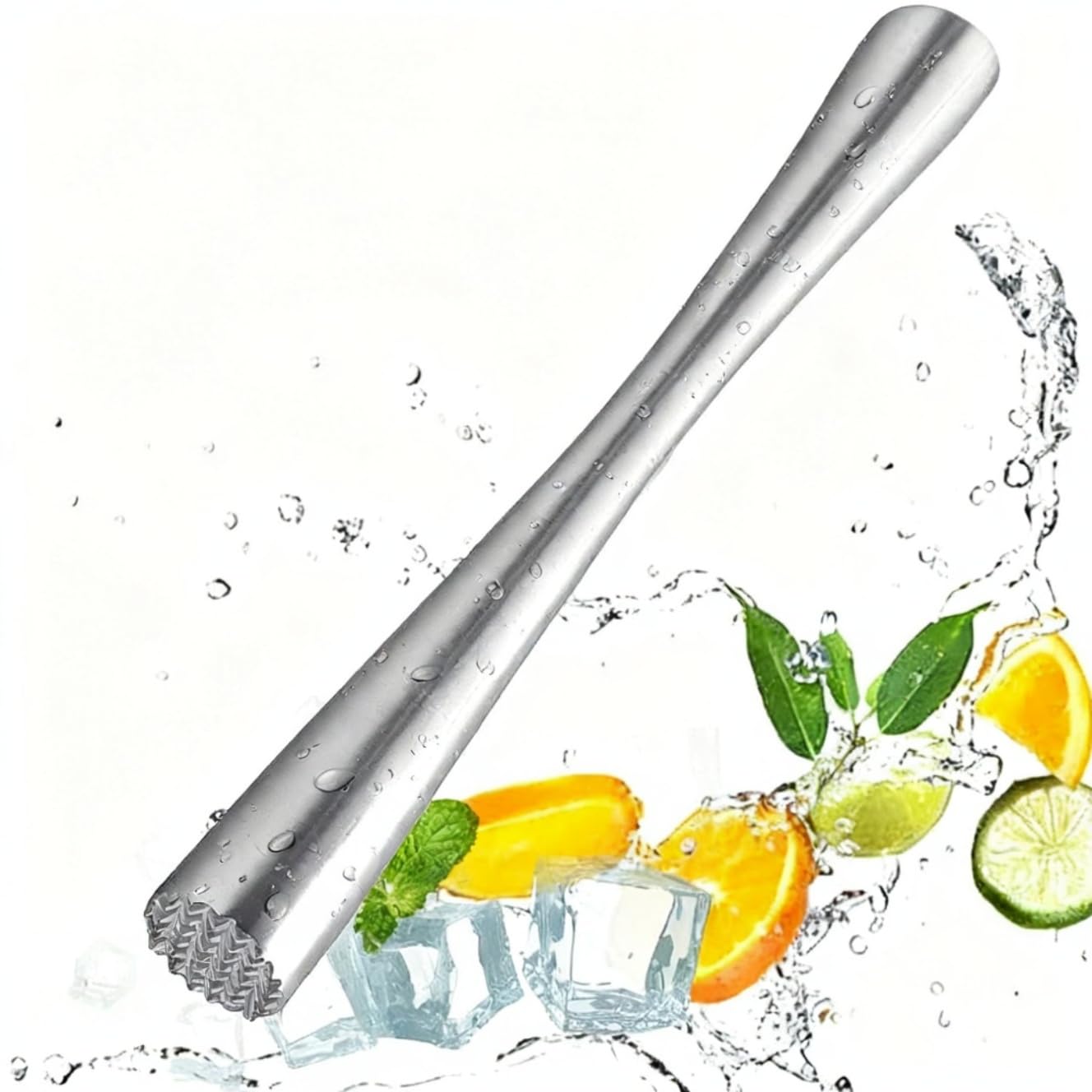 Pestello da cocktail, pestello Caipirinha per cocktail, pestello, muddler per schiacciare lime, utilizzato per fare cocktail, mojitos, succhi di frutta (22,5 cm)