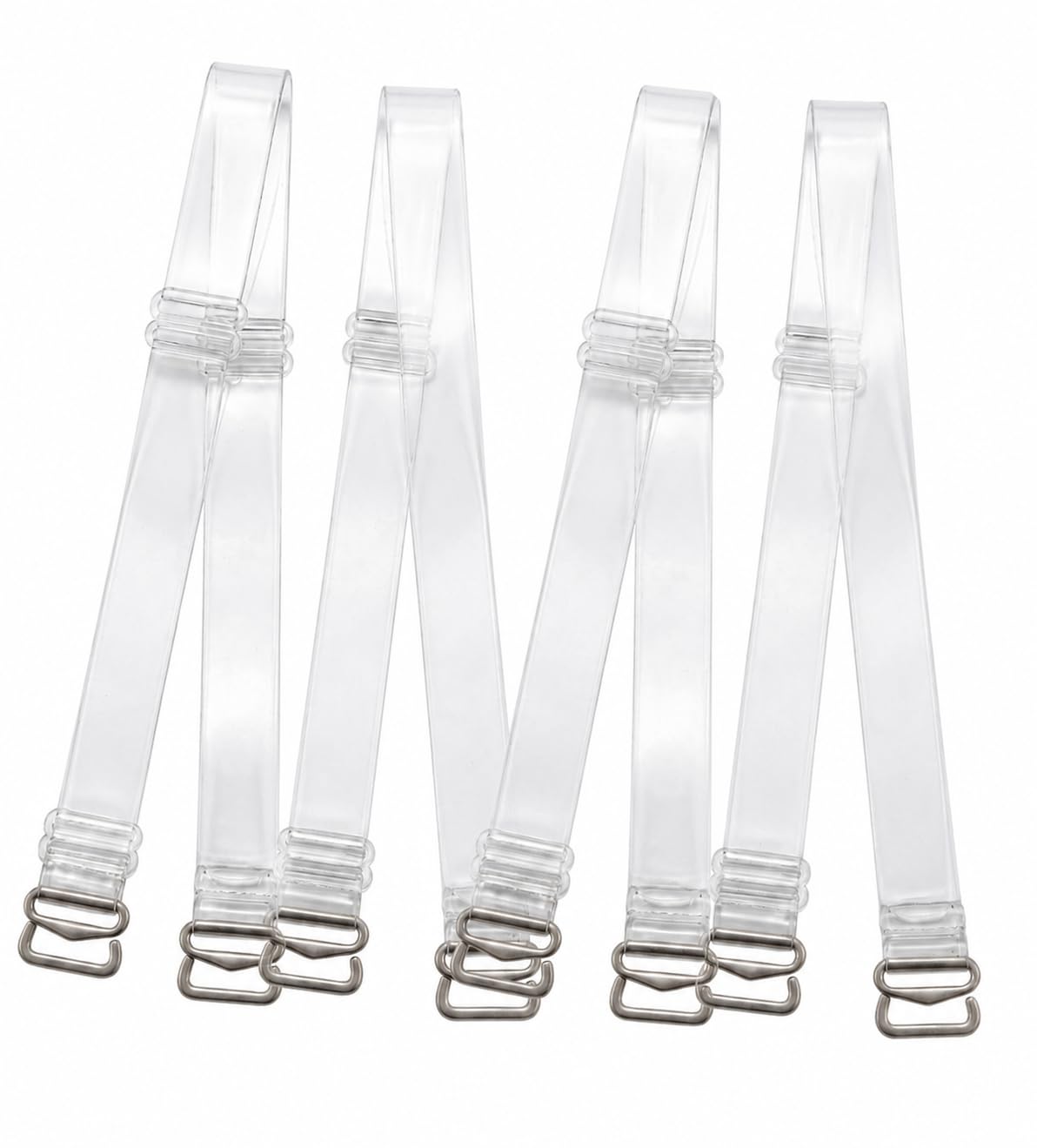 10MM Clear Bra Replacement Straps with Steel Hooks | Adjustable Transparent Shoulder Straps for Women | 2 Pairs-image-39