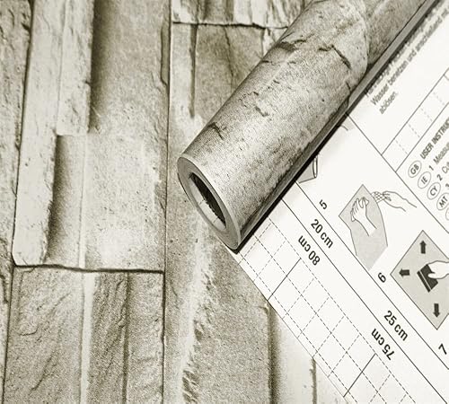 Miniatura 4 de Papel tapiz de ladrillo con patrón de ladrillo sintético, papel tapiz decorativo de piedra de ladrillo, autoadhesivo, papel tapiz autoadhesivo para