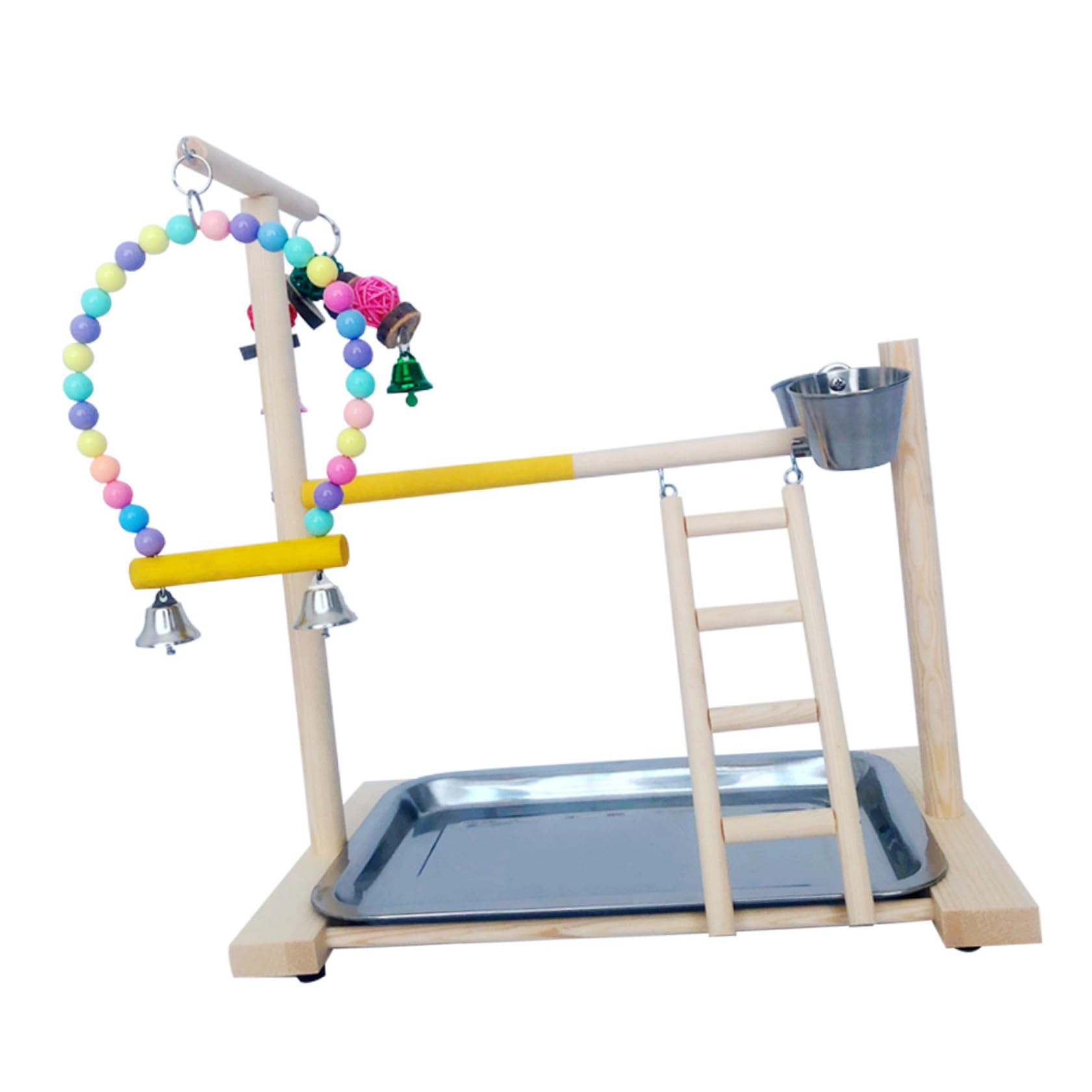 Housoutil Estante de Entrenamiento para Pájaros de Madera Juguete de Actividad para Loros Soporte para Entrenamiento de Mascotas para Entrenar Loros el Hogar