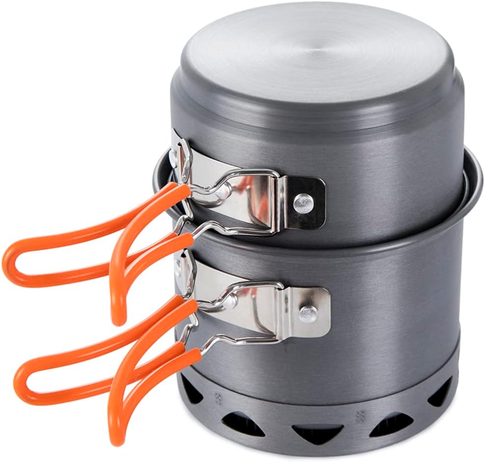 FireMaple Pot and Frying pan Camping Cooking Set Camp Cookware Picnic Outdoor