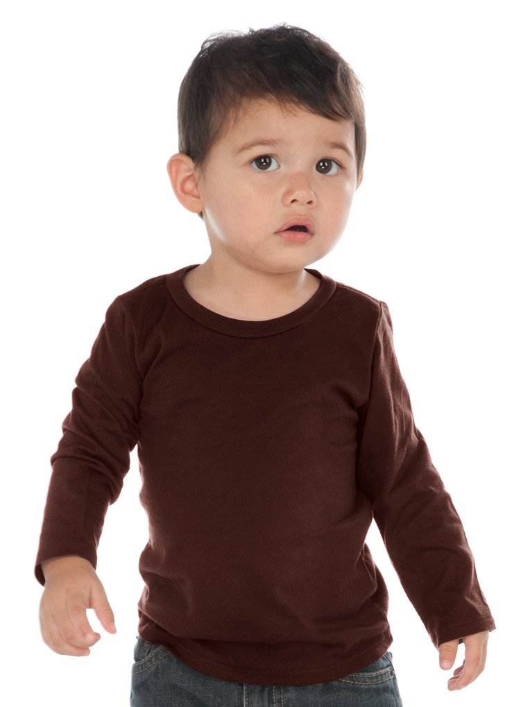 Kavio! Unisex Infants Crew Neck Long Sleeve Brown 24M