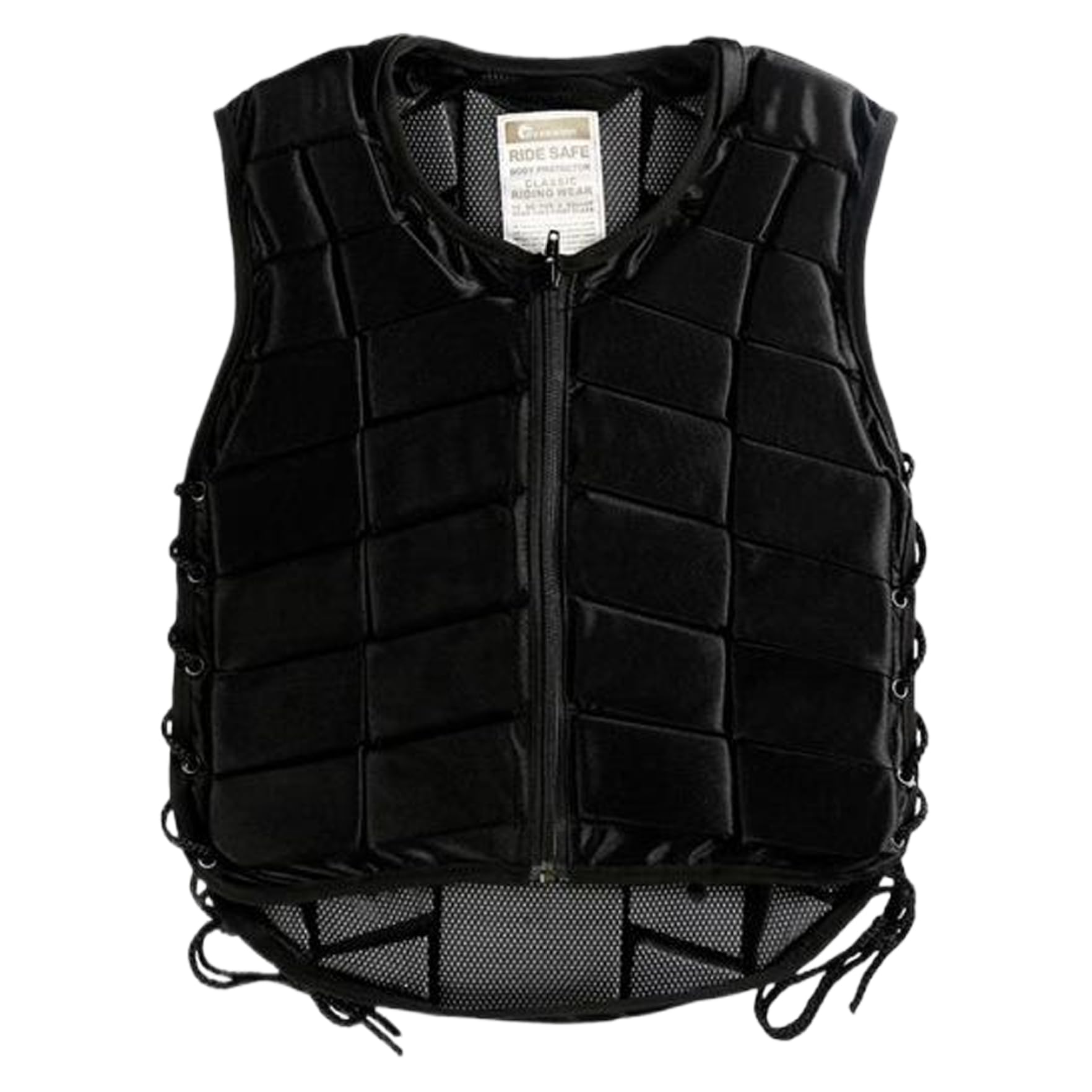 Jorzer Gilet d'équitation avec Fermeture éclair, Gilet de Protection Antichoc, Sangle réglable, d'équitation Doux et Respirant pour Femmes, garçons, Filles et Enfants