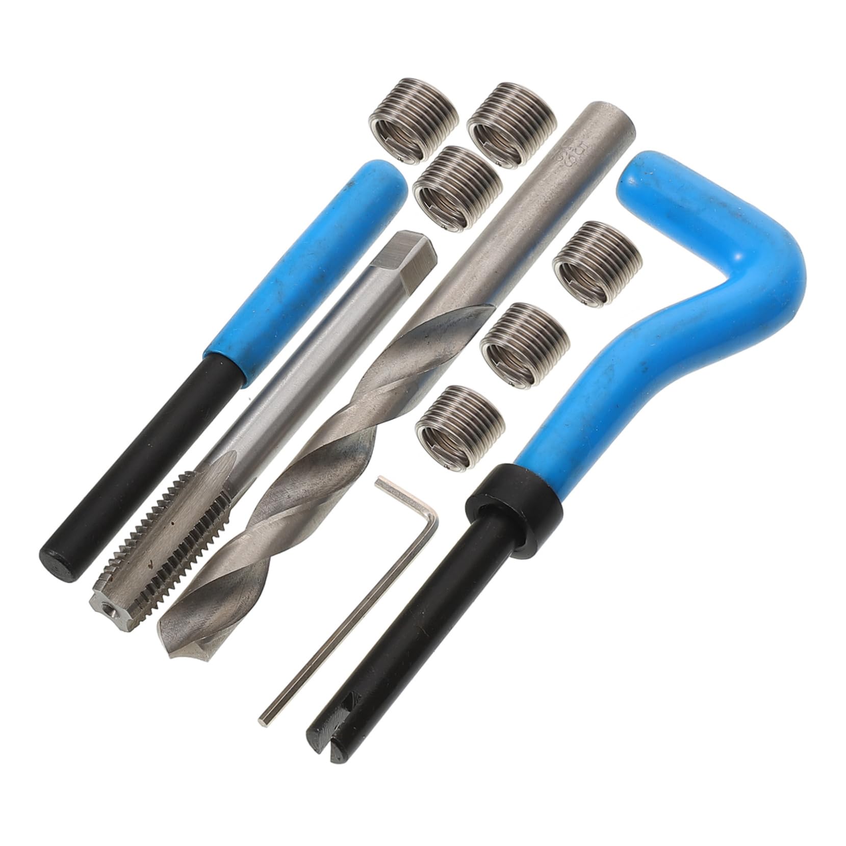 MUCKLILY Thread Repair Set Thread Repairing Accessory Assortment Kit Thread Insert Installer Thread Repair Supplies Professional Tool for DIY