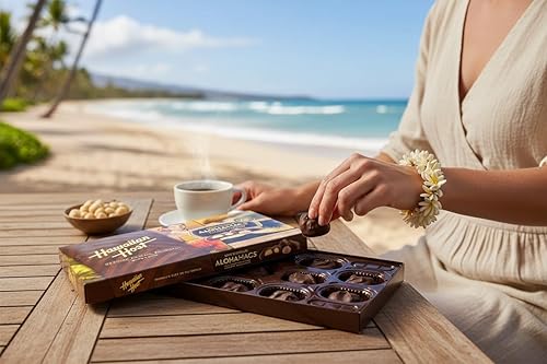 Miniatura 4 de Hawaiian Host Alohamacs Nueces de macadamia cubiertas de chocolate negro (1 caja)